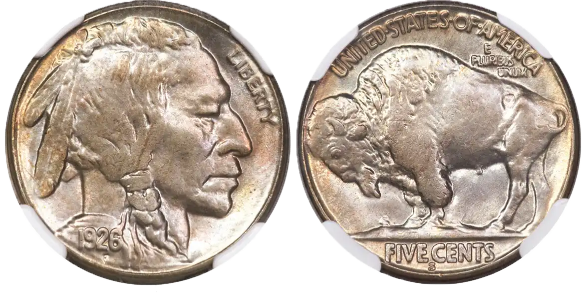 1926-S Buffalo Nickel NGC MS66 key-date photo